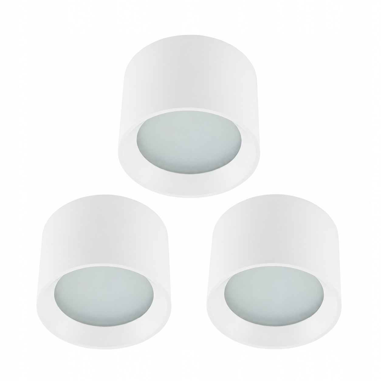 Lampa Sufitowa hermetyczna plafon łazienkowy zewnętrzny Maun Zestaw 3 Szt