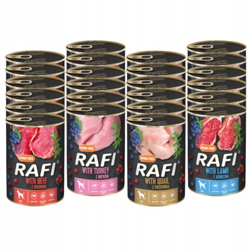 Dolina Noteci Rafi mix smaków 24x400g mokra karma dla psa