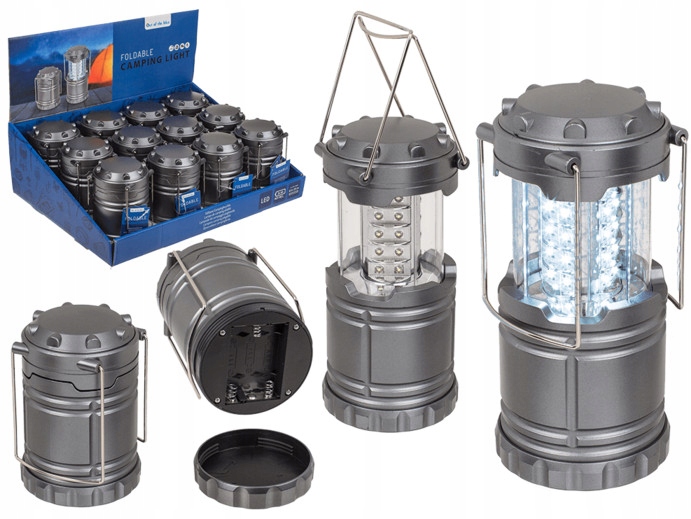 SKŁADANA LAMPKA KEMPINGOWA LED BIWAKOWA 25 cm Moc 3 W
