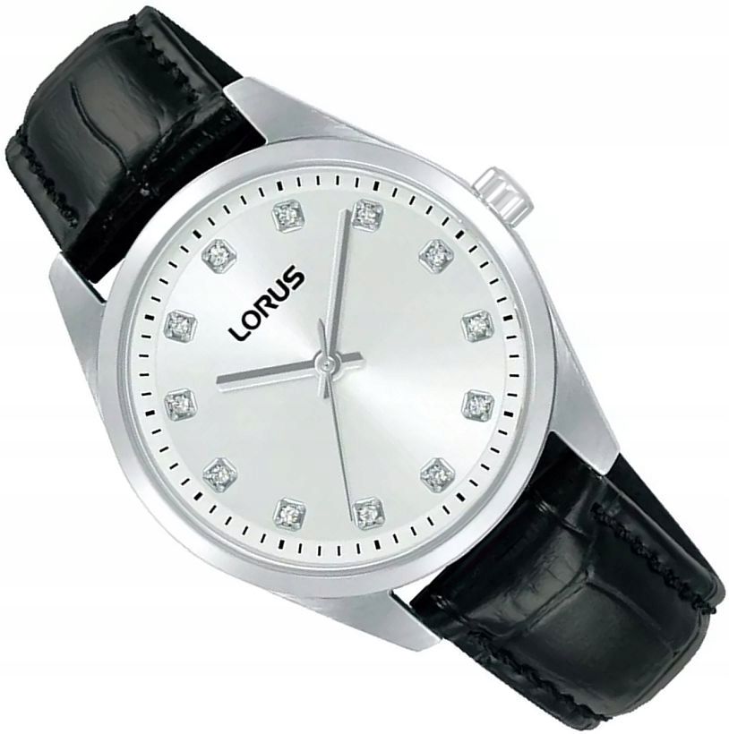 Elegantní Dámské Hodinky Lorus RG331XX9 Stříbrné S Krystaly Na Řemínku