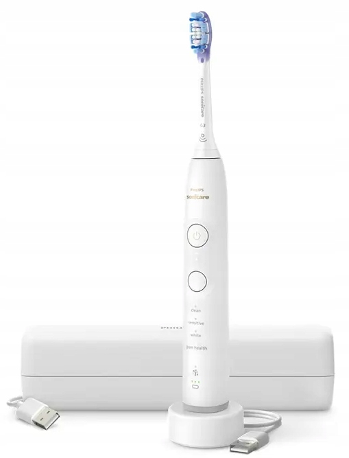 Philips Sonicare 7100 szczoteczka soniczna z aplikacją etui biała HX7420/01