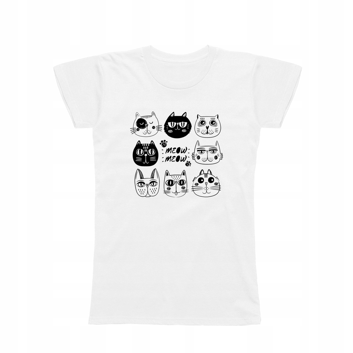 

L - Koszulka T-shirt Kot Z Kotem Meow Kotki Koci