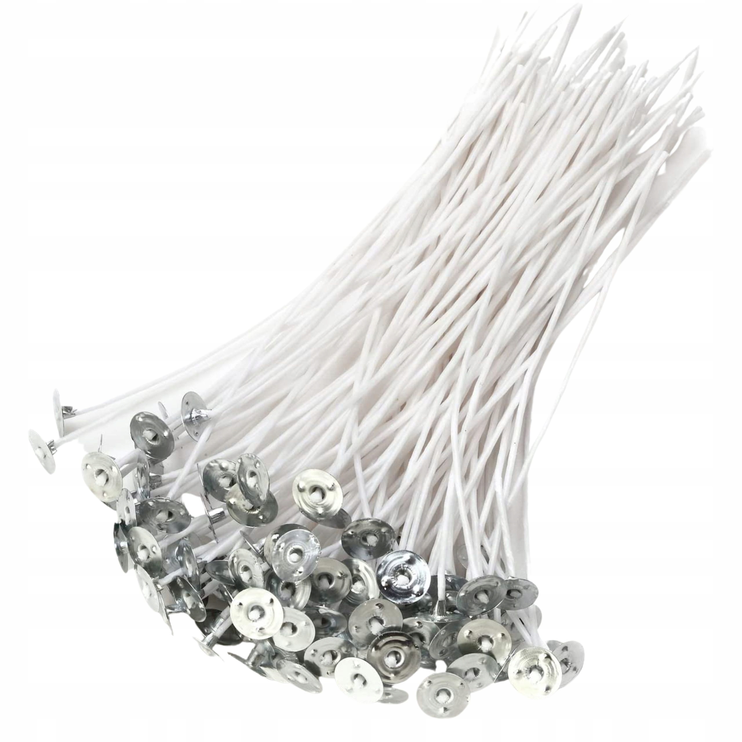 

Knoty do świec parafiny z blaszką 12cm 27N 100 szt