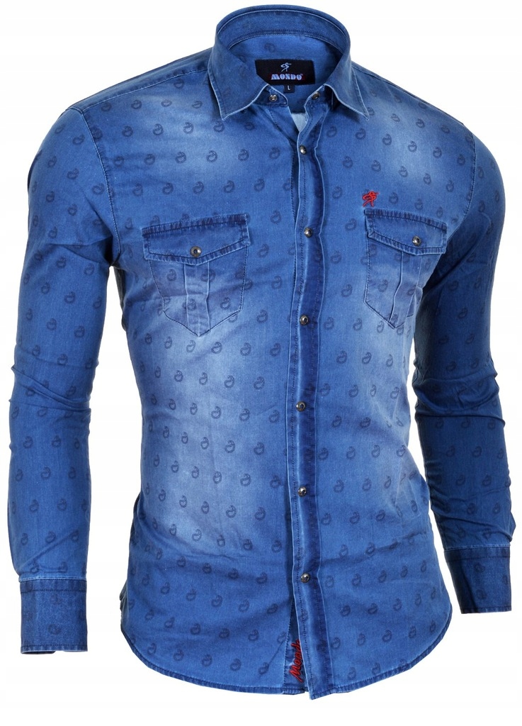 Pánská košile Casual Jeans Mondo Džínová Paisley