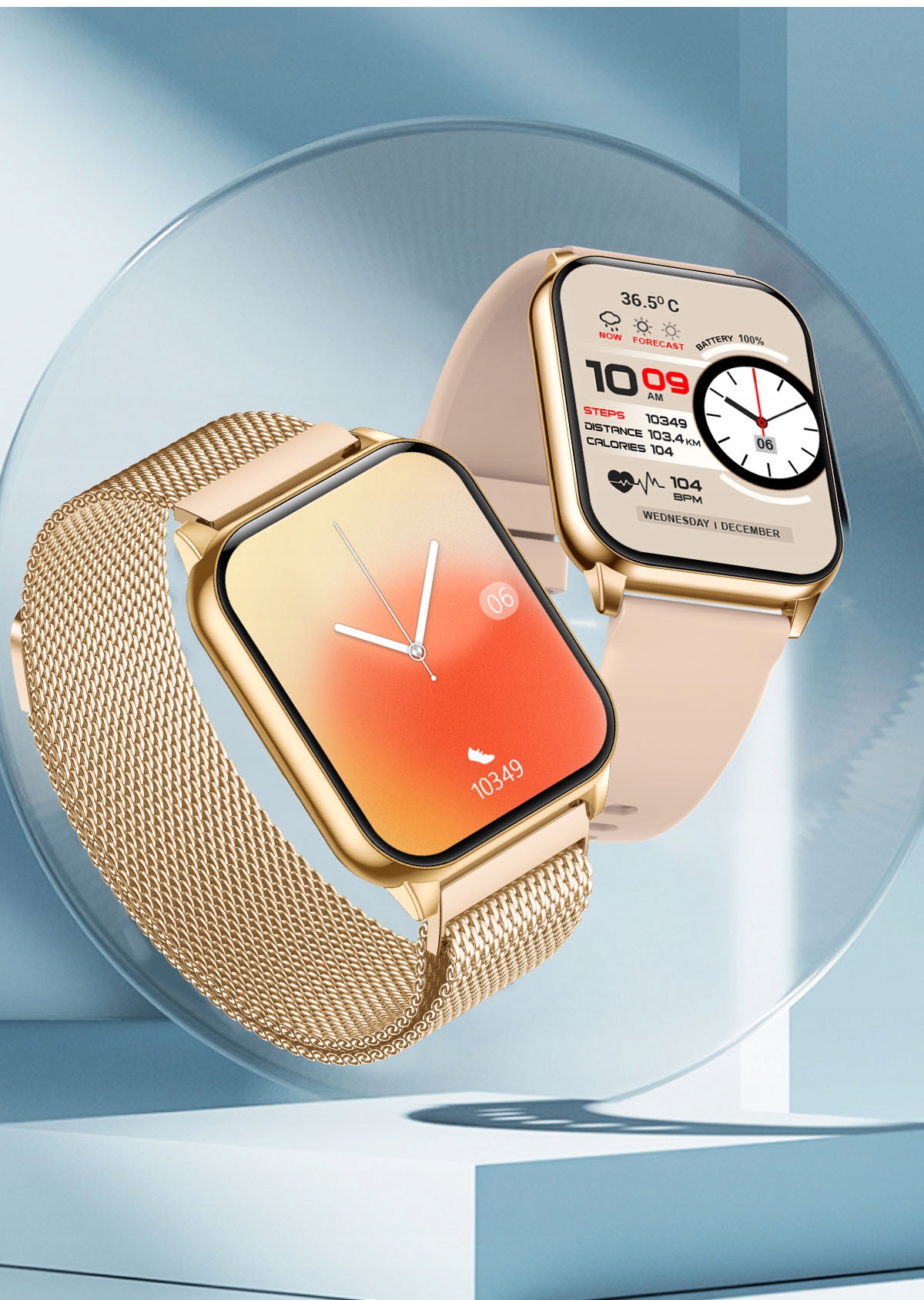 SMARTWATCH ZEGAREK DAMSKI ROZMOWY CIŚNIENIE PULS SPORT ZDROWIE Model inny