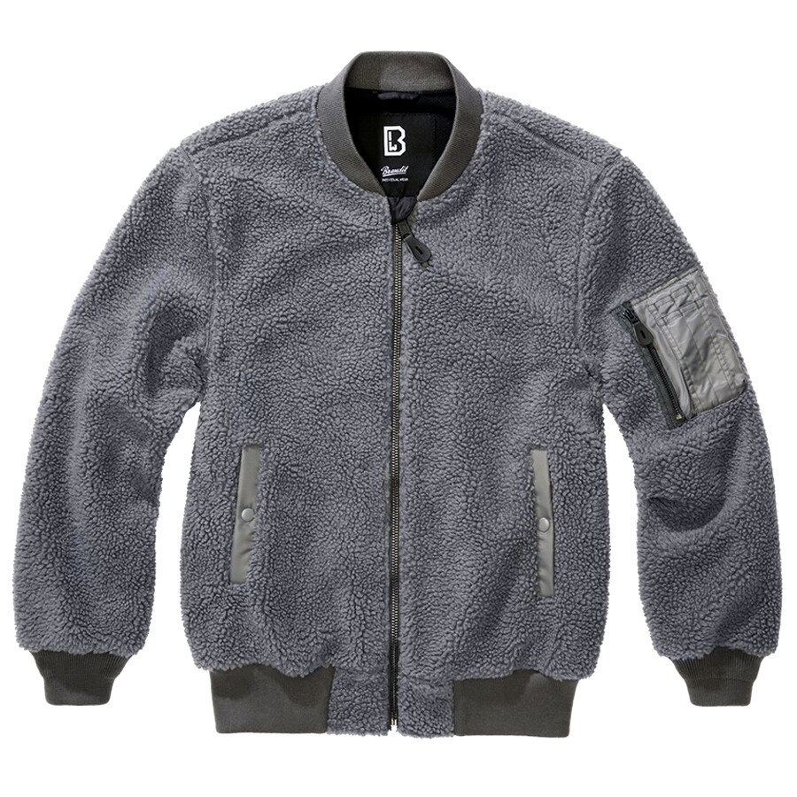 Pánská bomber bunda bez kapuce Brandit MA1 Sherpa Jacket Anthracite 4XL