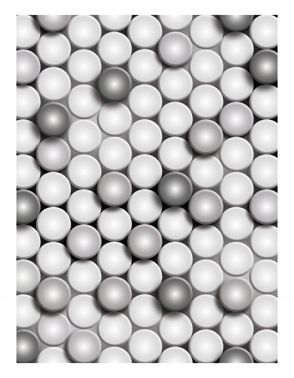Fototapeta Šedé sféry vinylová geometrie efekt hloubky 184x254 lepidlo