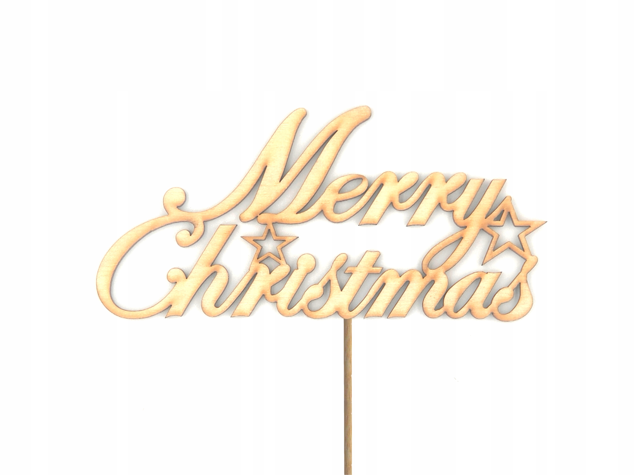 Topper Pik Napis Merry Christmas Sklejka