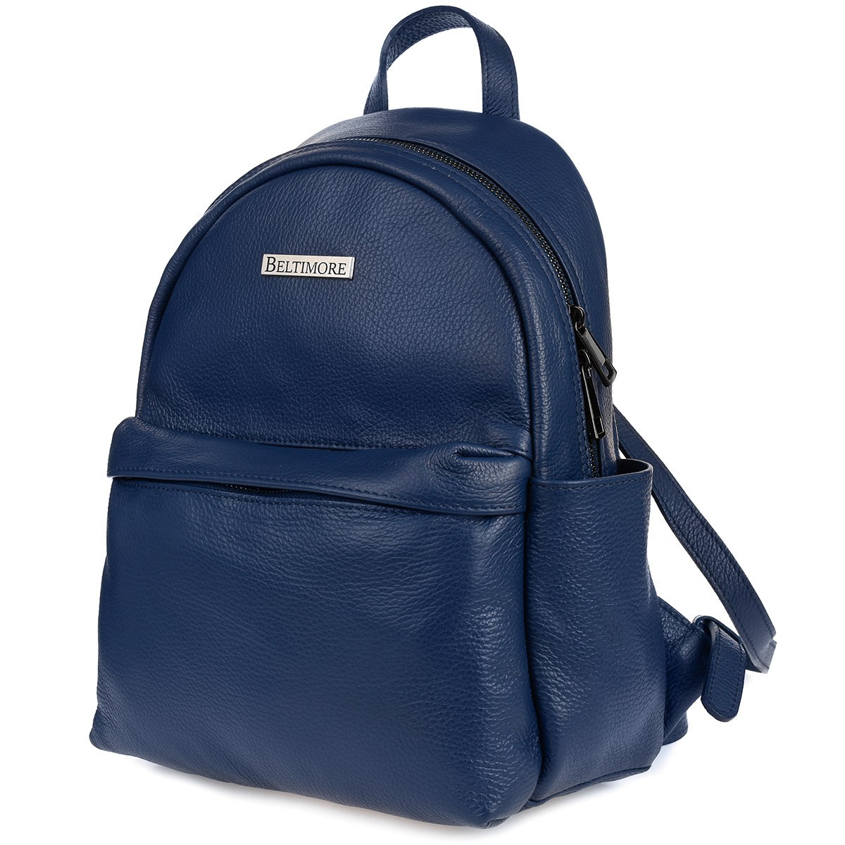Tmavě modrý malý kožený batoh pro ženy, elegantní batoh A5 Beltimore P15