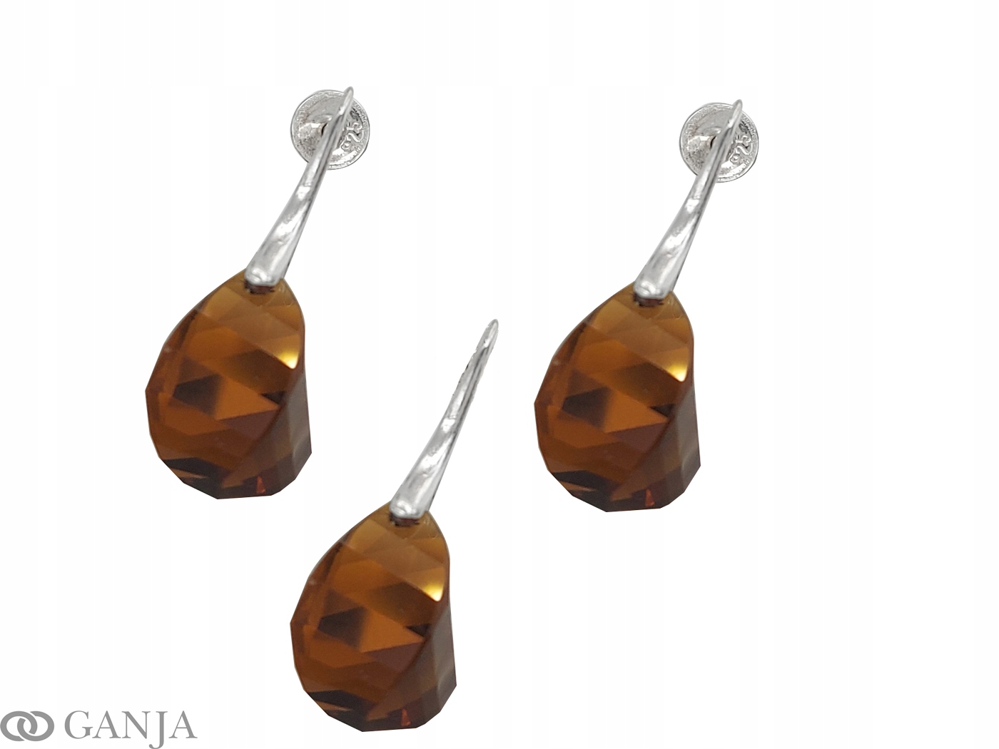 Sada náušnice s přívěskem, stříbrná ryzost 925