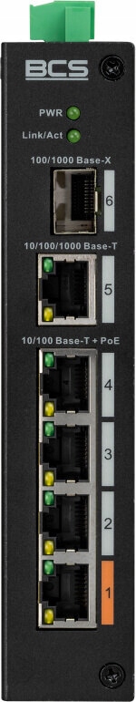 Switch 5 portowy niezarządzalny (PoE) BCS-L-SP0401G-1SFP(2)