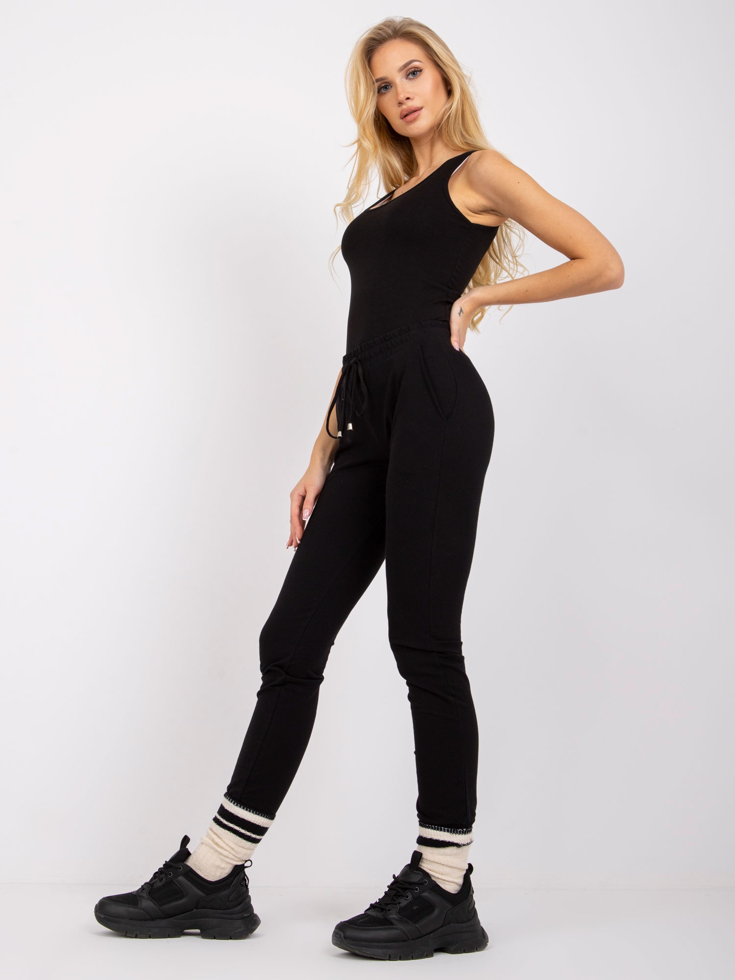 Bawełniane SPODNIE DRESOWE damskie DRESY - XL Rozmiar XL