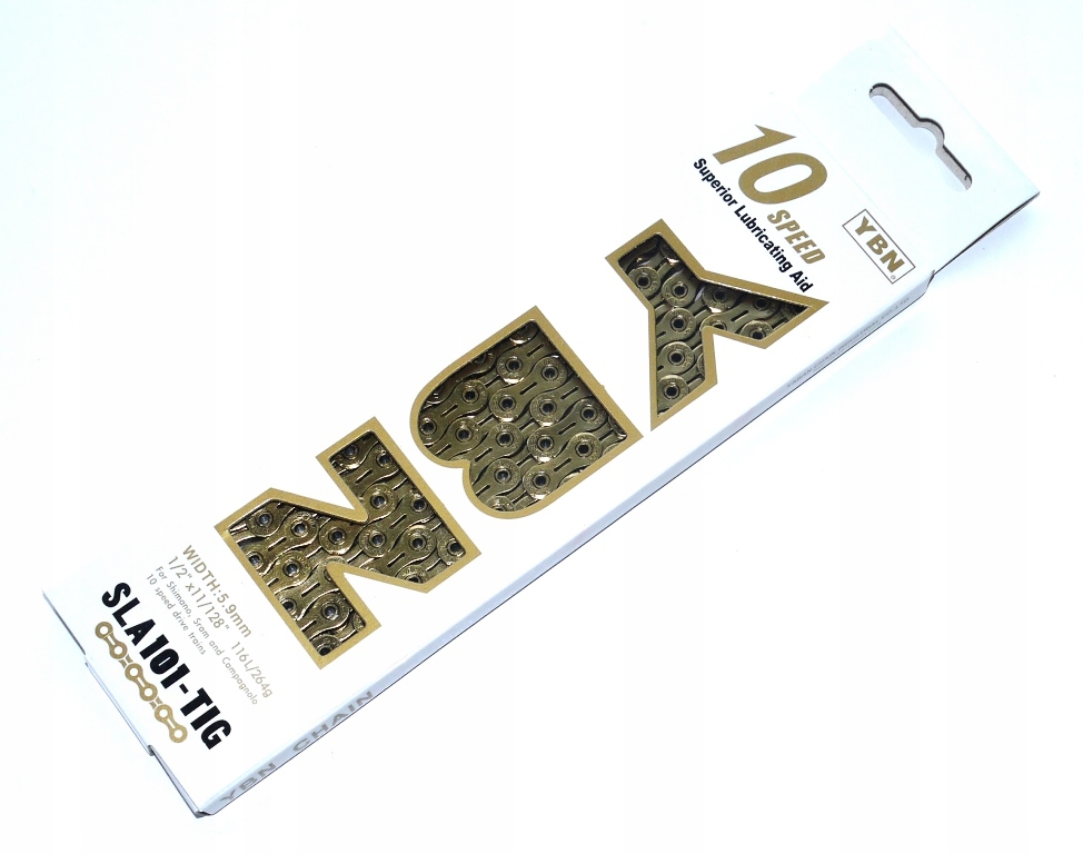 Łańcuch Ybn 10 SLA101-TIG 116og. 261g Złoty Najlepszy! Ti-N Coating