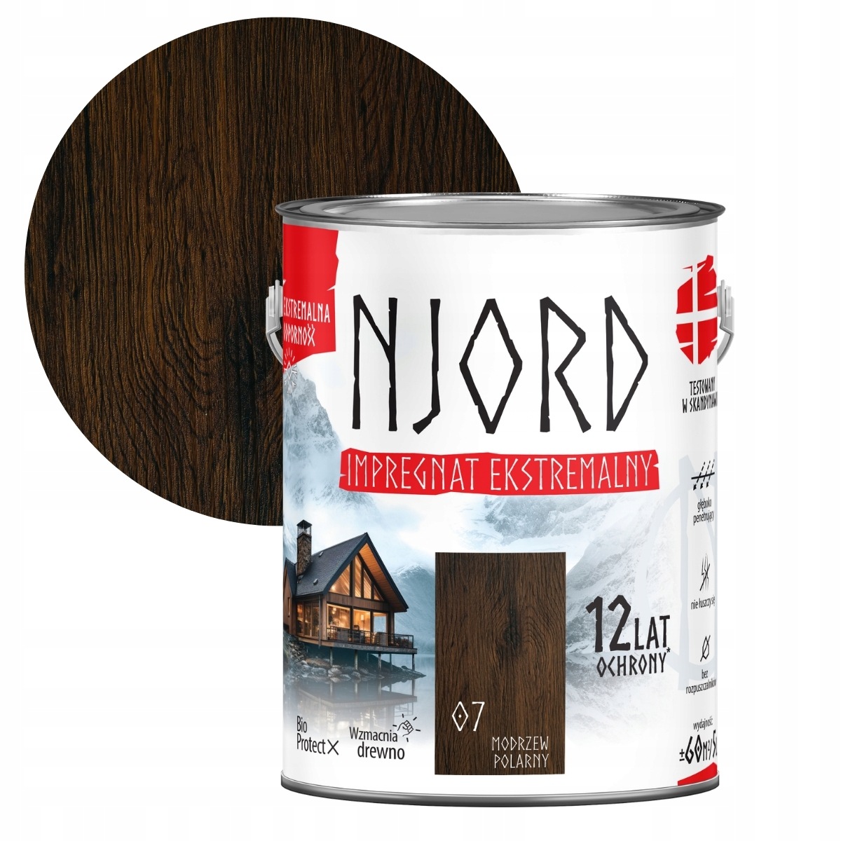 Njord Extrémní Impregnace Na Dřevo 5 L Polární Modřín 07