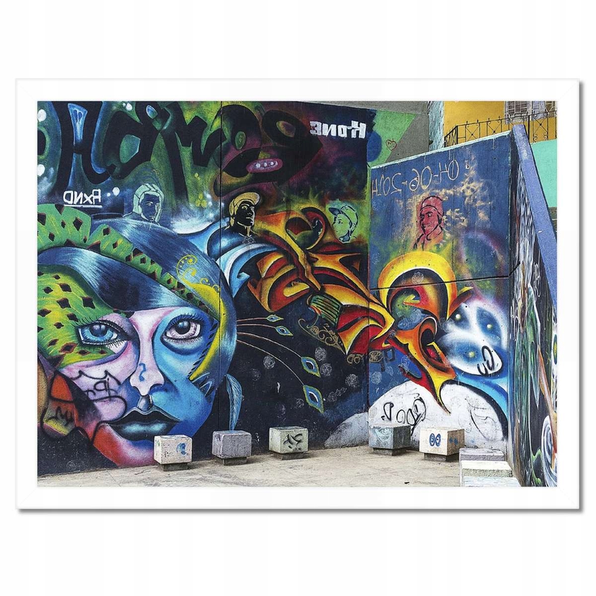 Plakáty v rámu 40x30 Graffitti Mural