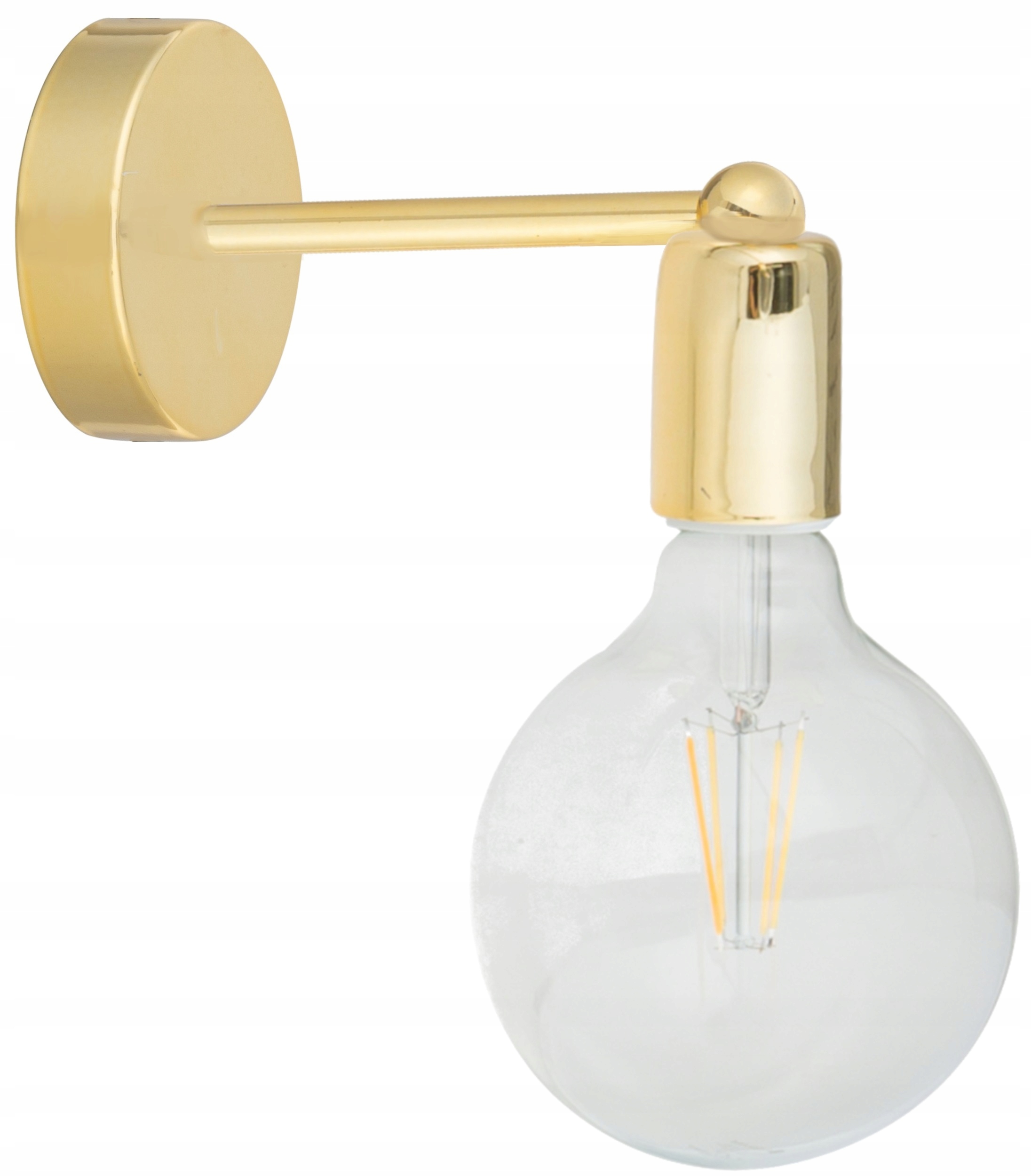 

Lampa Ścienna Kinkiet Złoty Loft Edison
