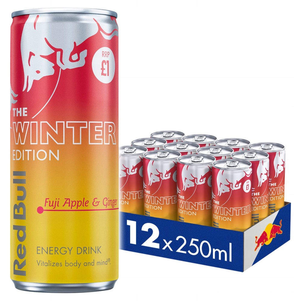 Levně Red Bull Winter Edition jablko a zázvor 12x250 ml