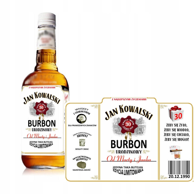 

Personalizowana Naklejka Whisky Jim