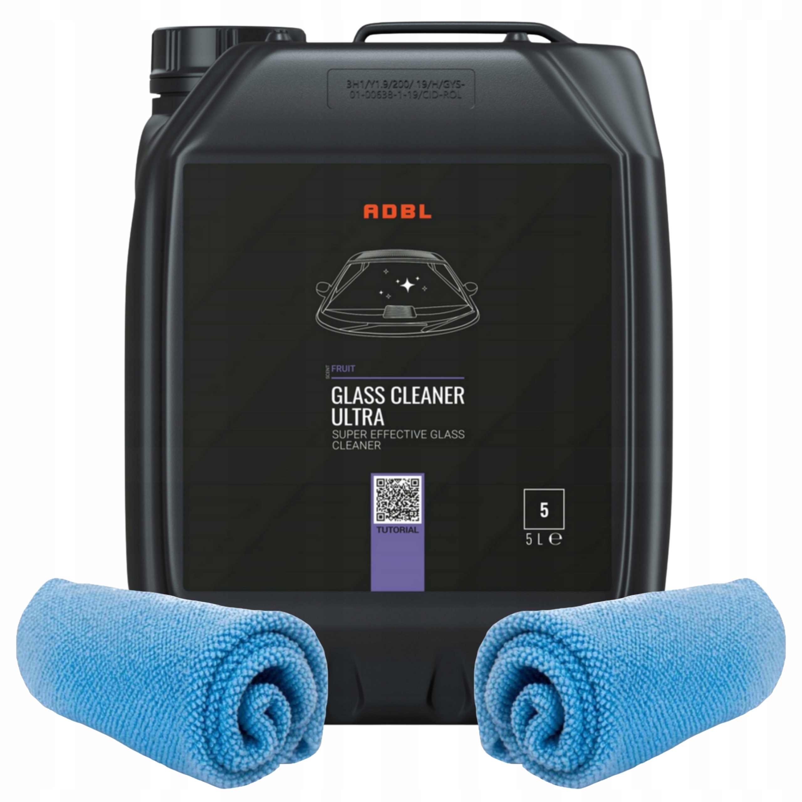 Adbl Glass Cleaner Ultra 5L Płyn do Mycia Szyb Samochodowych Ściereczki