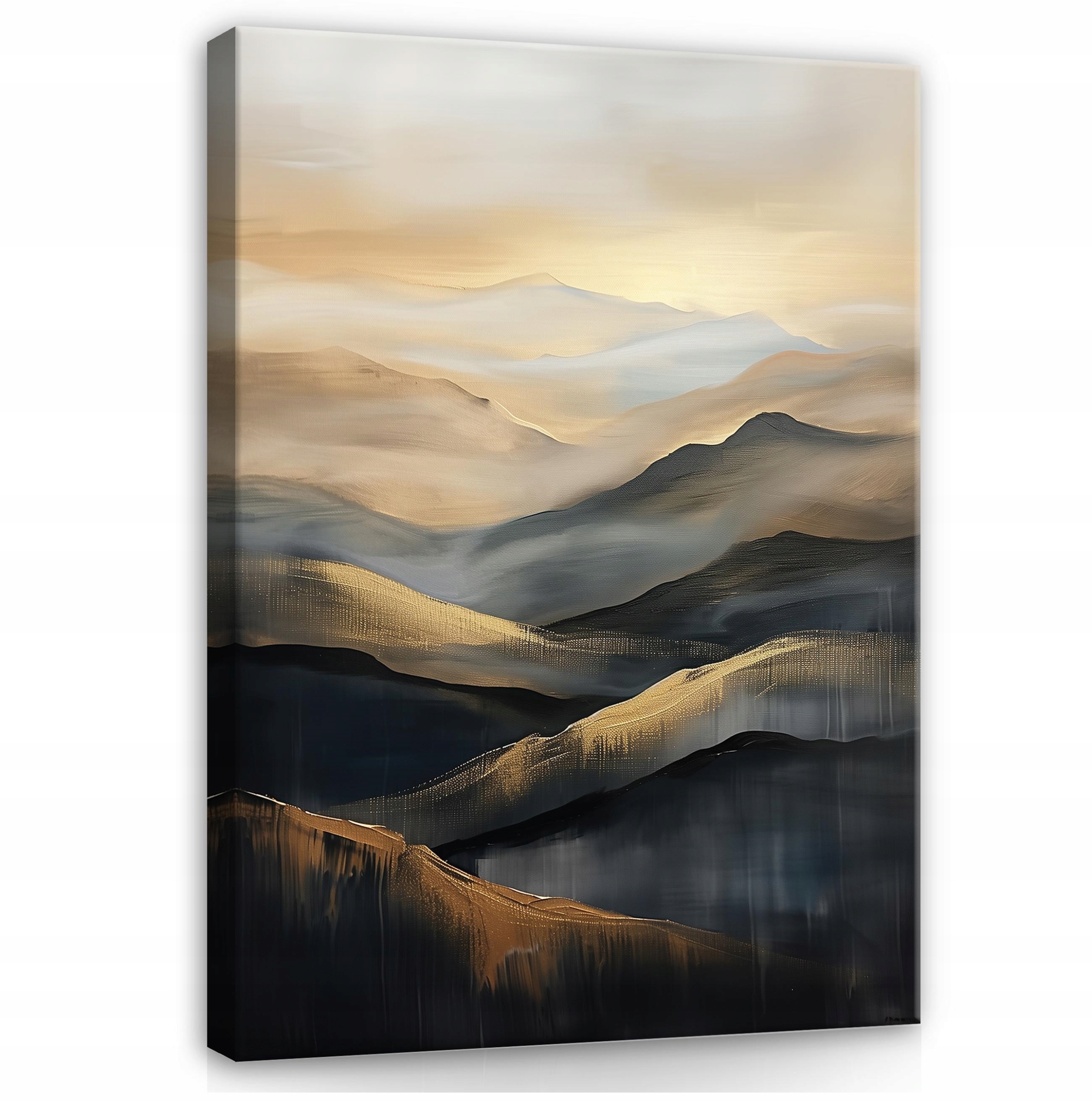 Obraz Abstrakce Zlatý Černý Na Plátně Stěna Do Ložnice Obývacího Pokoje 100x70