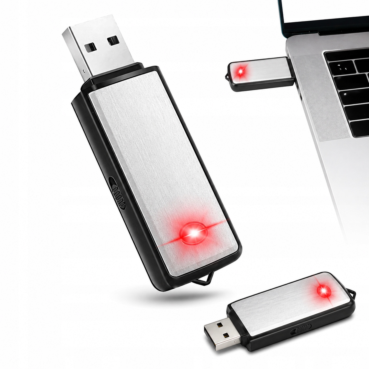 DYKTAFON SZPIEGOWSKI MINI PODSŁUCH PENDRIVE REJESTRATOR GŁOSU USB