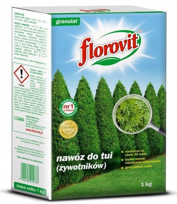 

Nawóz Długodziałający Do Tui 100 Dni Florovit 1KGN