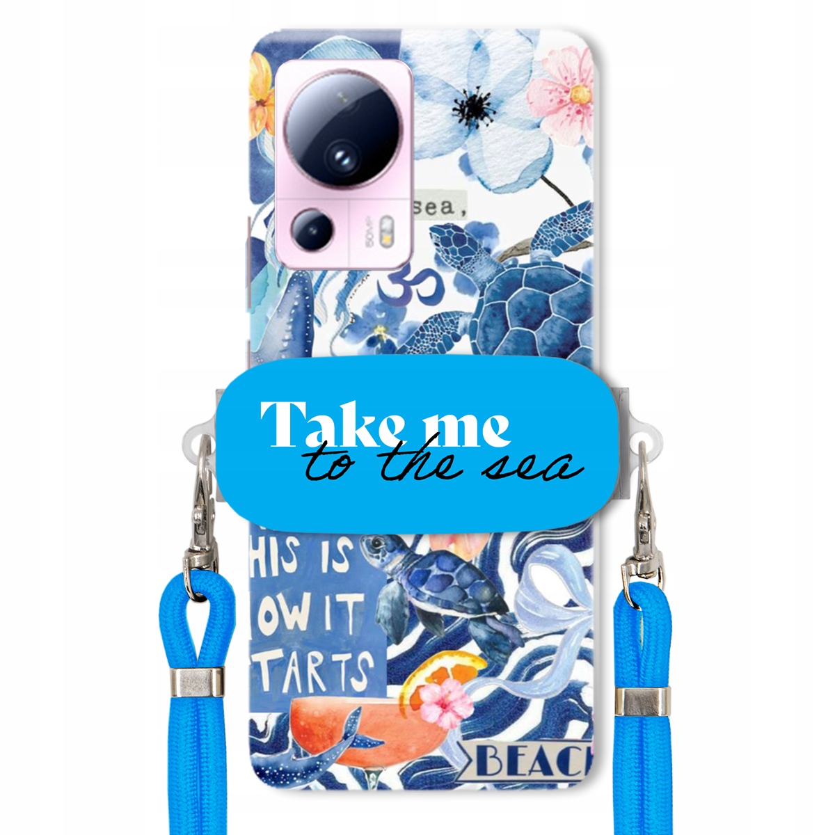 Pouzdro pro Xiaomi 2 Premium Vodítko modré Držák Take Me To The Sea