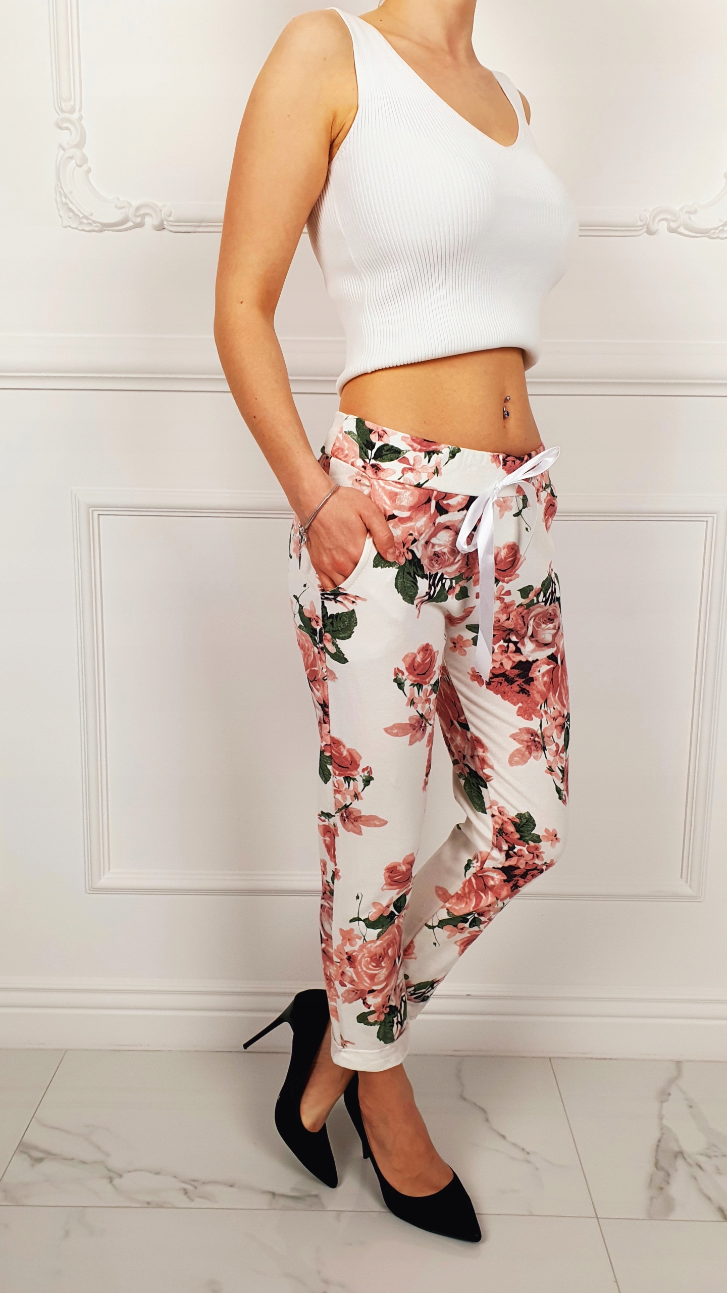 # SPODNIE Damskie DRESOWE Wygodne Bawełniane WZORY Model WŁ