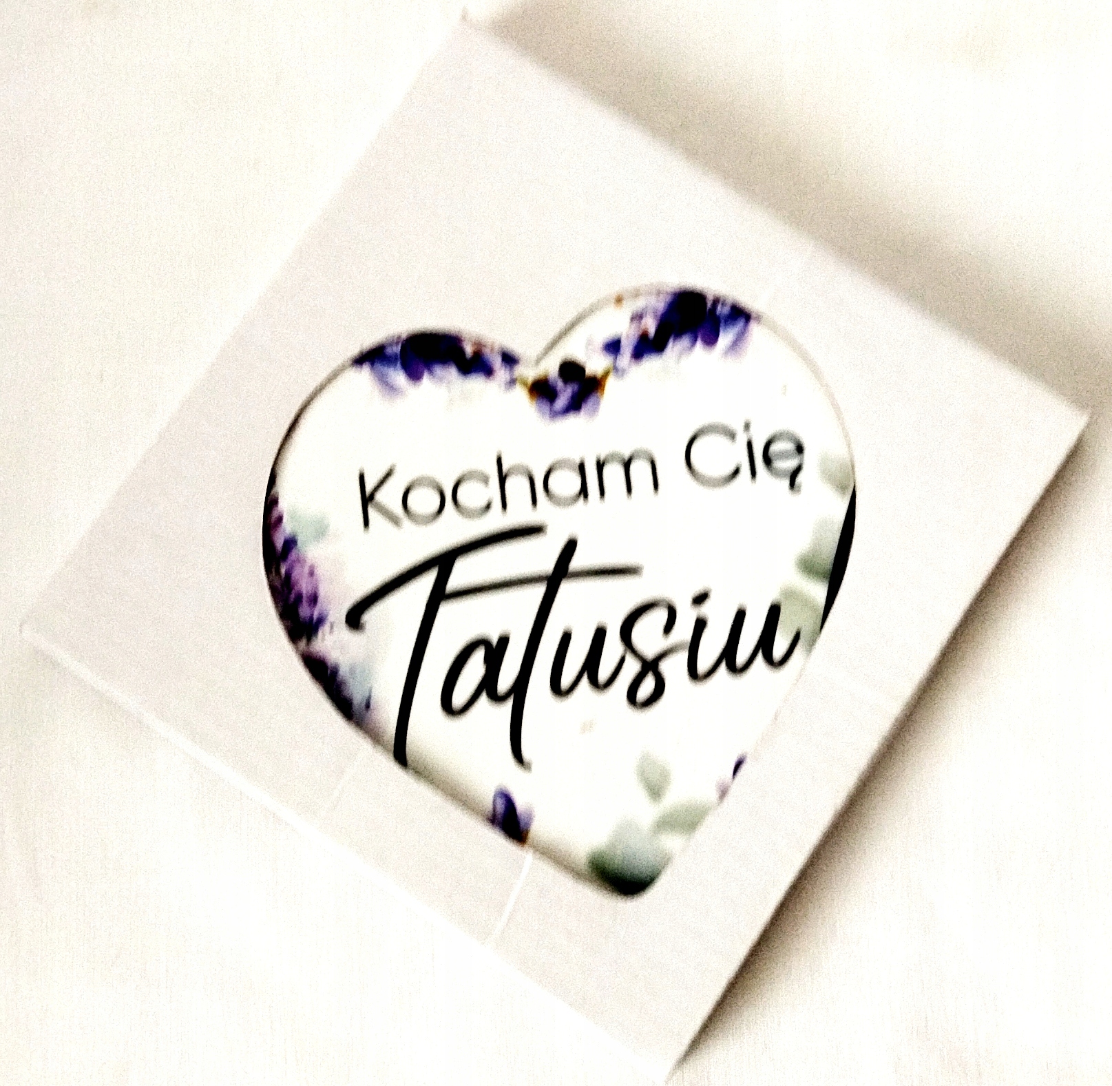 Ceramiczna tabliczka w kształcie serca "Kocham Cię Tatusiu" — 3