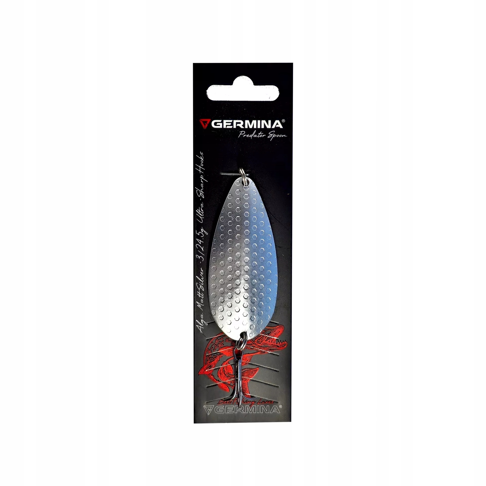 Błystka Wahadłowa Blacha Germina Alga 3 24g Matt Silver Szczupak Sandacz