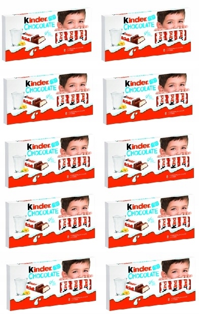 Levně 10 x 100 g Ferrero Kinder Čokoládové mléčné tyčinky Karton