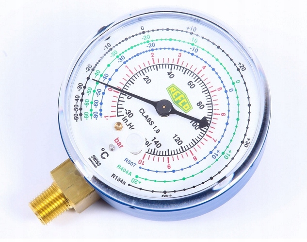 Manometr Refco -1..10bar 1/8" Npt M2-250-DS-R134a 9389099