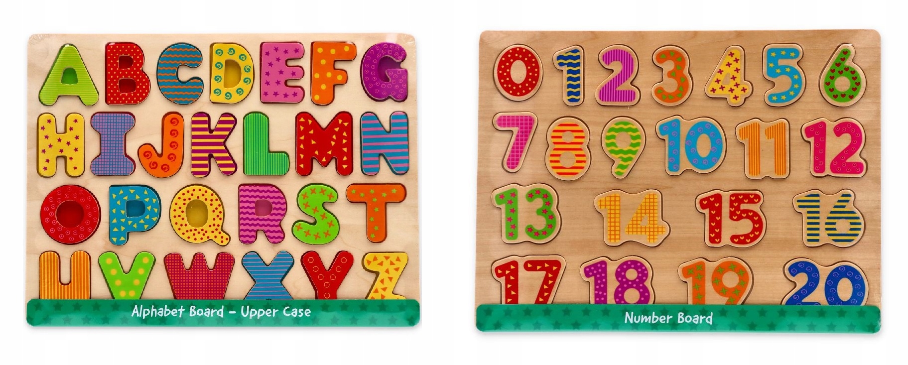 

Puzzle drewniane dla dzieci Literki Cyferki Lelin