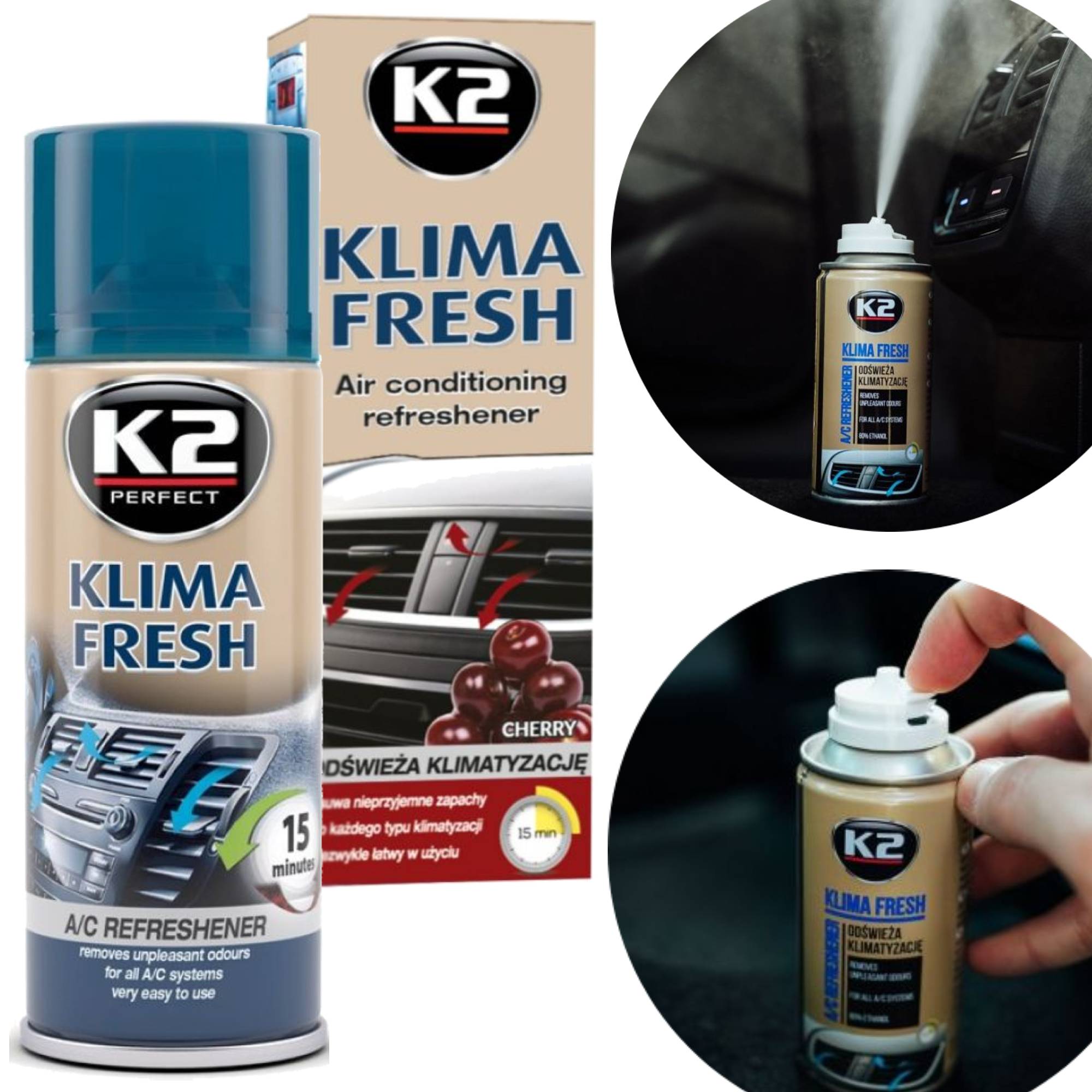 

Klima Fresh odświeżacz do klimatyzacji Wiśnia 150m
