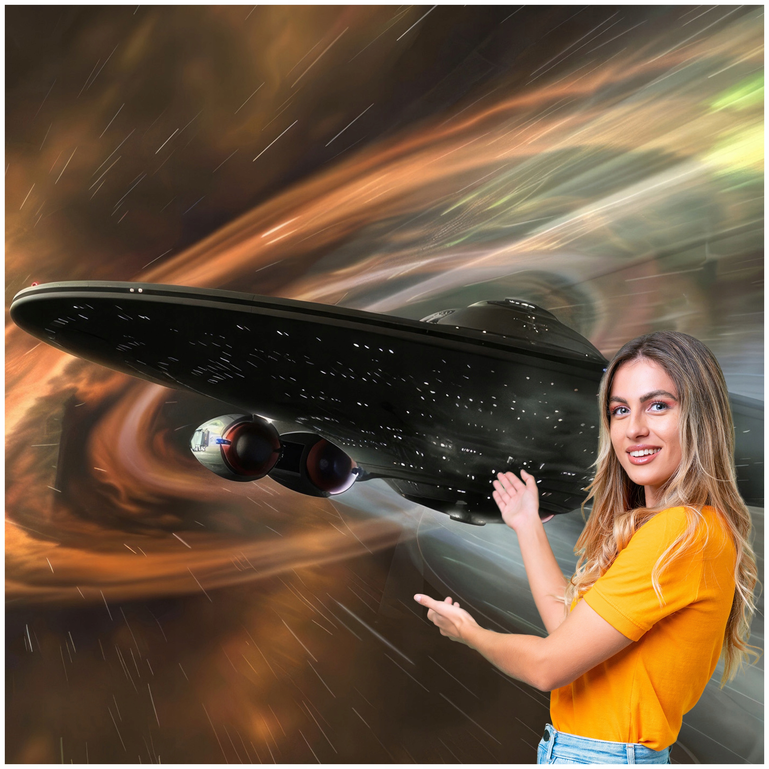 Fototapeta 3D Tunel Chodba Časoprostorová kosmická 294x260 TUN24W