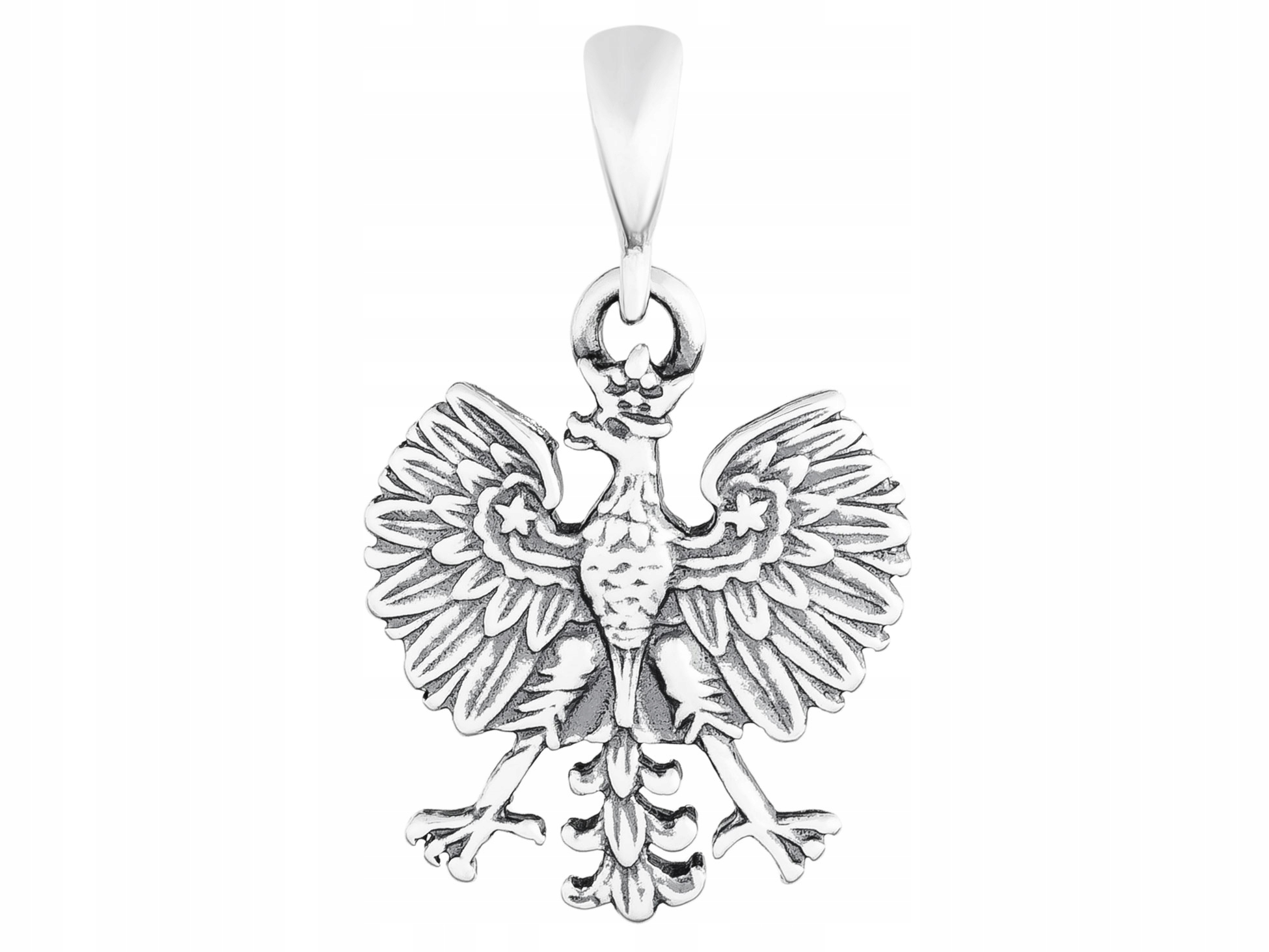 Stříbrný Pánský Patriotický Přívěsek Znak Orel v Koruně Pánský Přívěsek