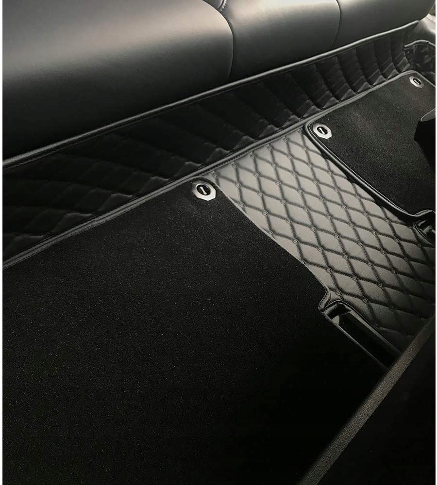 TESLA Dywaniki Samochodowe Skóra + Welur komplet