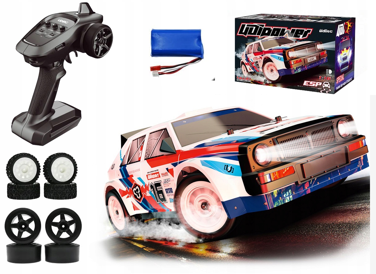 Bezkartáčové Auto Na Drift Dálkově Ovládané Driftovací Udi 2 Kpl. Kol