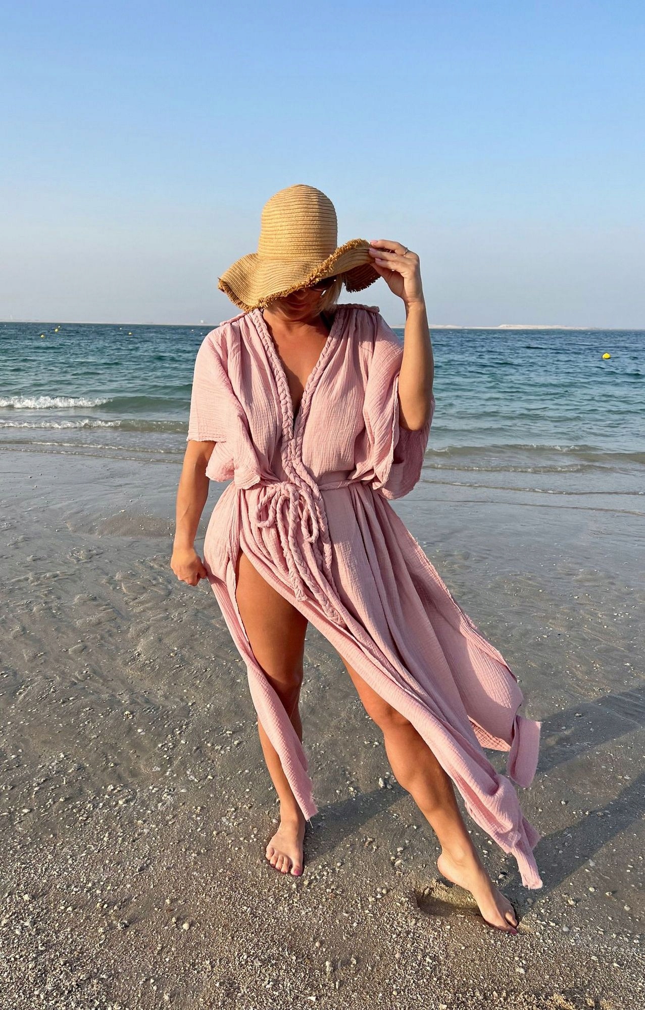 Boho Pareo-Sukienka Plażowa maxi z MUŚLINU PL prod