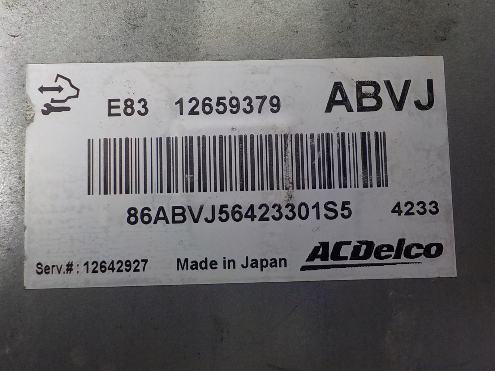 OPEL computer Centralina 12659379 ABVJ