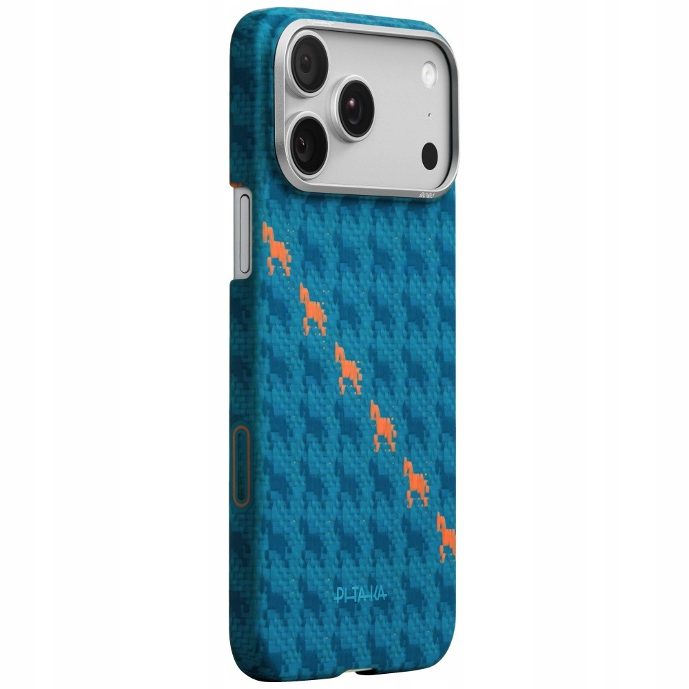 Ultratenký Pouzdro pro iPhone 17 Pro Pitaka Happiness Rides Edge Case Indigo