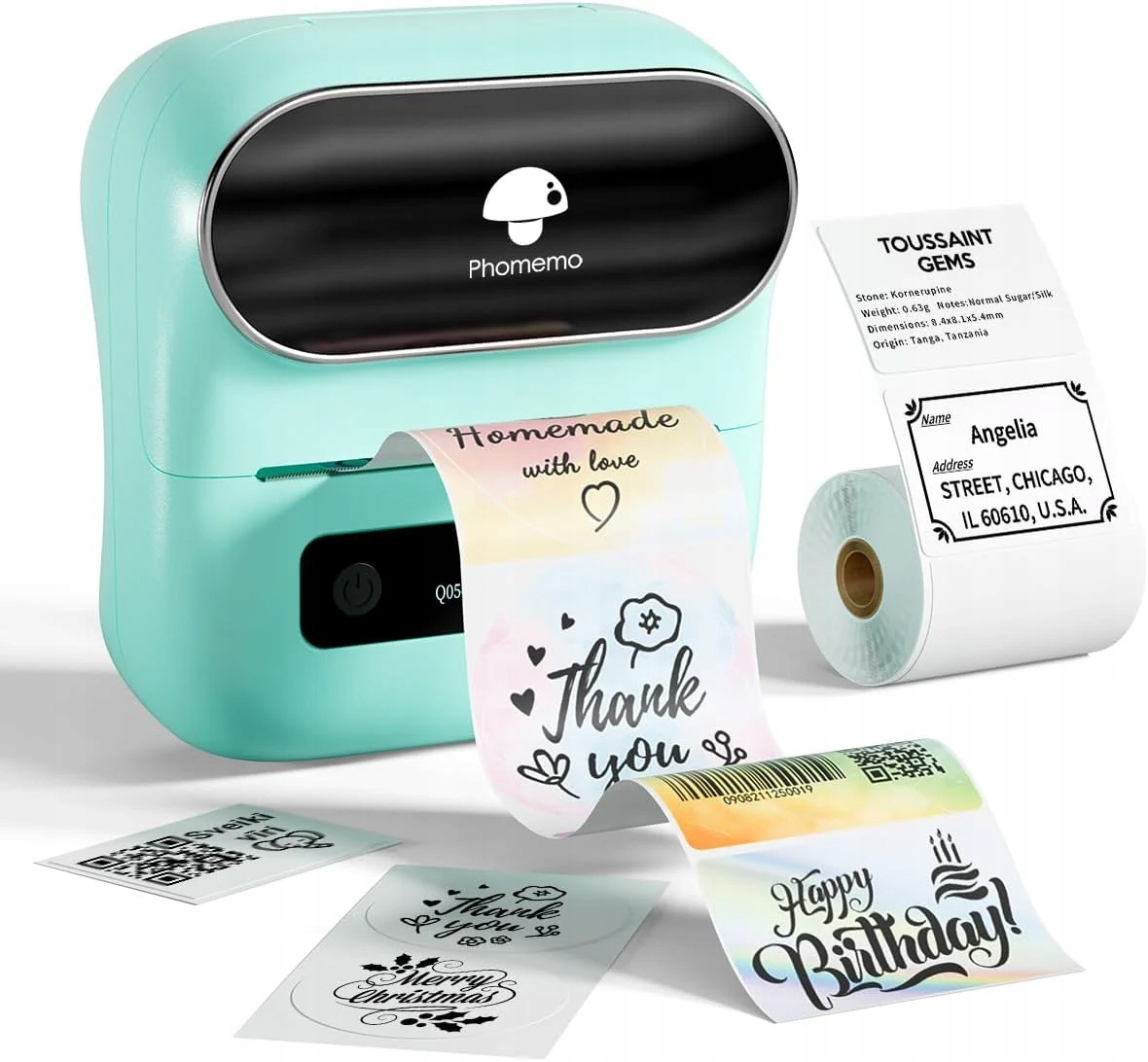 Phomemo M220 Inteligentní Bluetooth tiskárna štítků Zelená