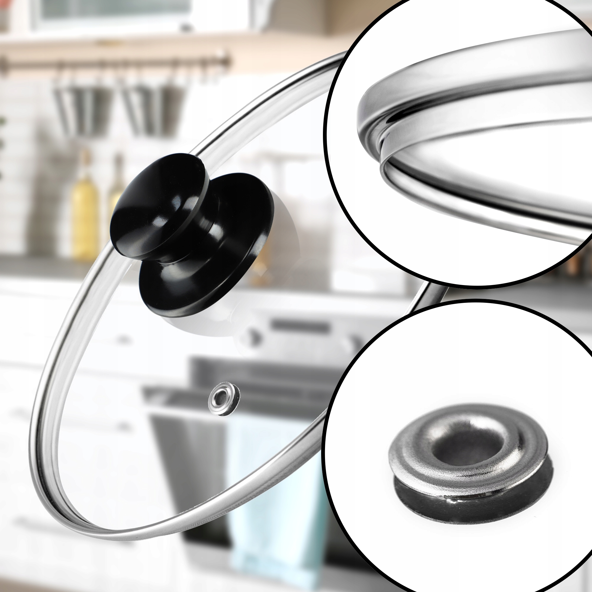 POKRYWKA SZKLANA 24cm POKRYWA PATELNI GARNKA Marka Kadax