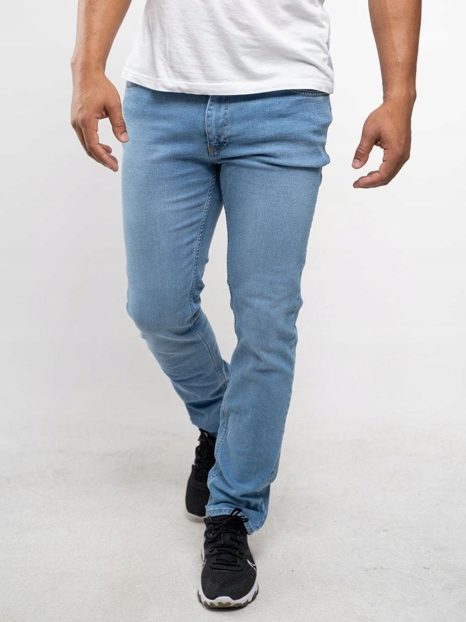 

Spodnie Jeansowe Basic Slim Jasno Niebieskie 31