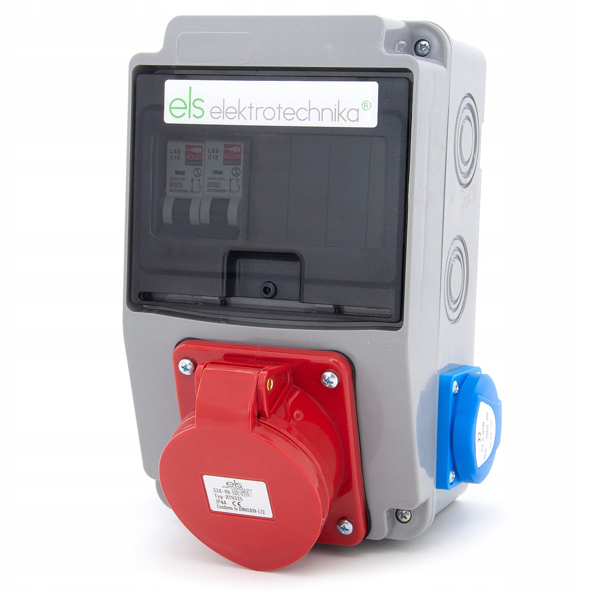 Zahradní Rozvaděč Stavební Rozvaděč 2*GS 230V+ 2xC16 Síla 32A/4