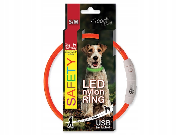 

Dog Fantasy Obroża Led opaska 45cm czerwona