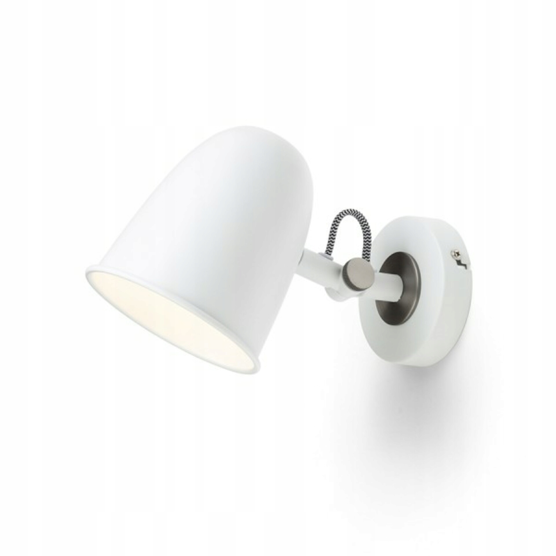 Rendl Danny nástenné svietidlo biela/matný nikel, E14, vypínač, 230V