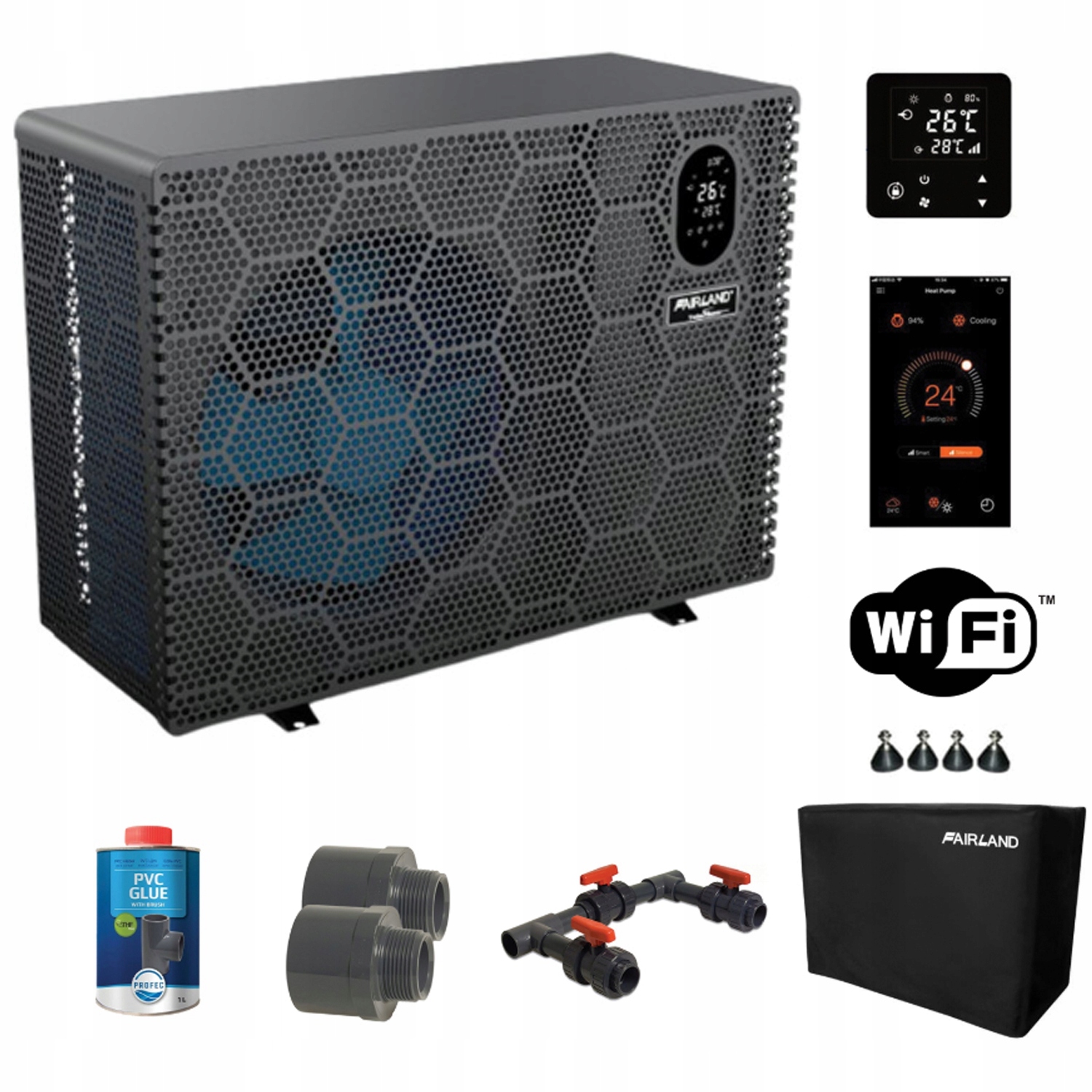 Bazénové tepelné čerpadlo 120 m3 Fairland Inver X20 35 kW