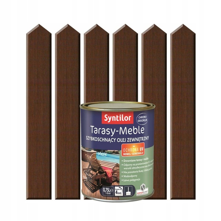 Syntilor Olej Terasy Nábytok 5 L Tmavý Hnedý