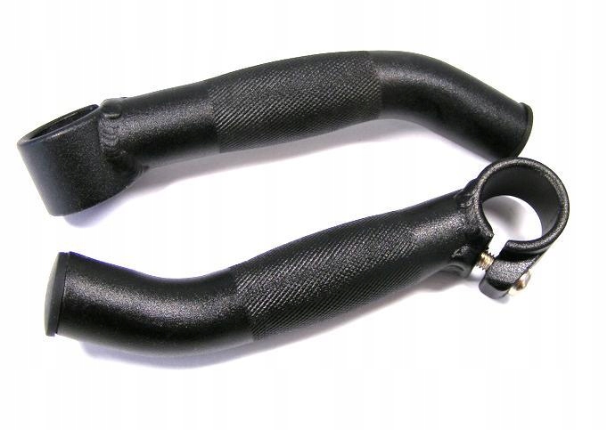 czarne rogi rowerowe ALU nakładane na kierownicę